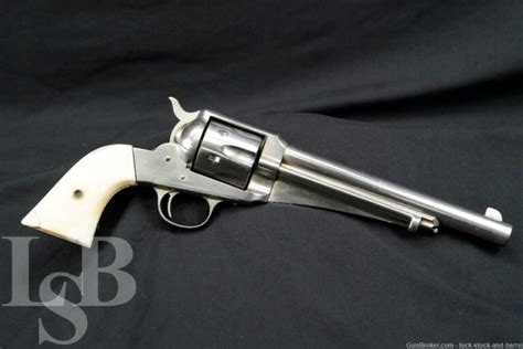 Remington Model 1875 Saa 44 40 Wcf 75″ Nickel Revolver Mfd Antique