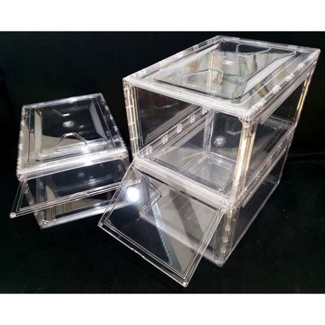 Ang Mainit Na Benta Magnetic Front Drop Acrylic Shoe Box Lazada Ph