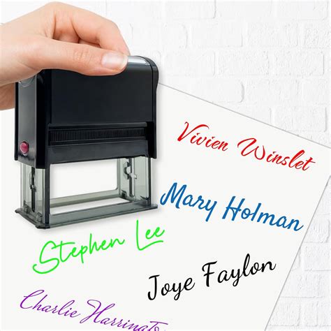 Amazon.com : Custom Stamp Self Inking Personalized Signature Stamp for