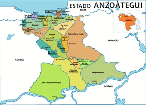 Blog de Biologia Lista Municipios y Capitales del Estado Anzoátegui