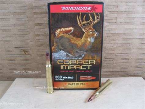 20 Round Box 300 Win Mag 150 Grain Extreme Point Copper Impact