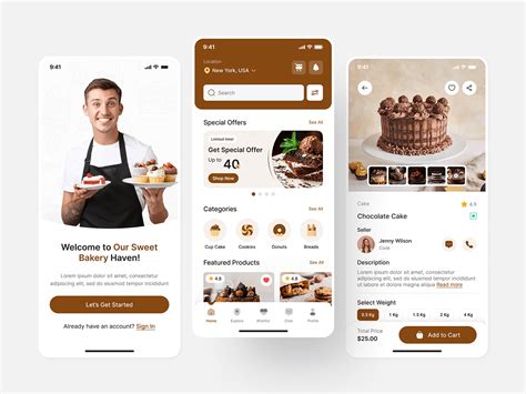 Bakery Shop Mobile App Uiux Design Figma App Uiux Behance