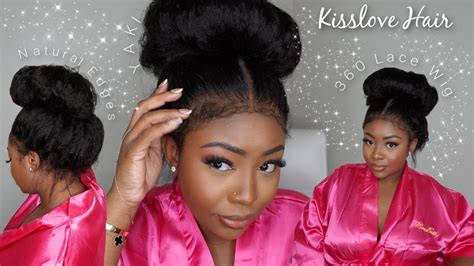 Kisslove Kinky Straight With Natural Edges Lace Wig Install For