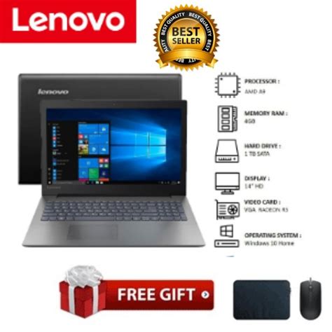 Laptop Lenovo Ideapad Amd A4 Ram 4gb Ssd 256gb Hdd 500gb Lazada Indonesia