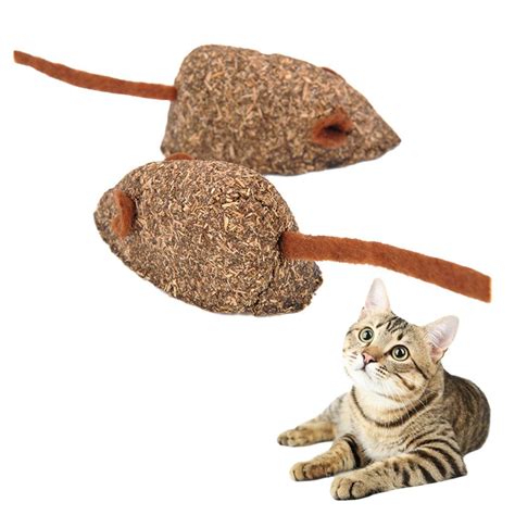 New Cat Catnip Mice Edible Toy Nontoxic Vitamins Mint Ball Clean The