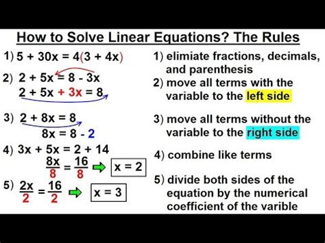 How To Solve Two Step Linear Equations