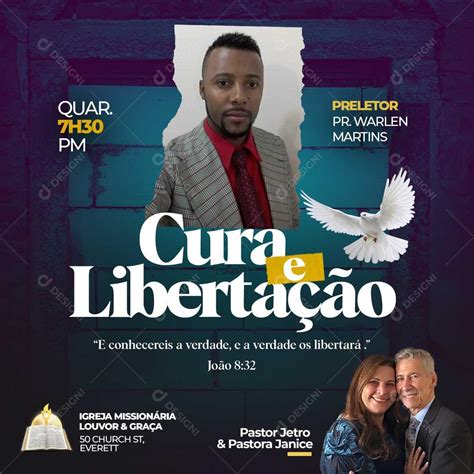 Cura e Libertação Social Media PSD Editável download Designi