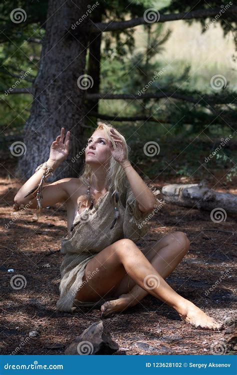 Hot Woman Posing In A Forest Stock Photo Image Of Lollipop Forest
