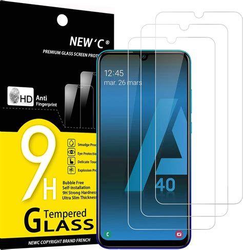 NEW C 2 Stück Panzer Schutz Glas für Samsung Galaxy A40 SM A405F