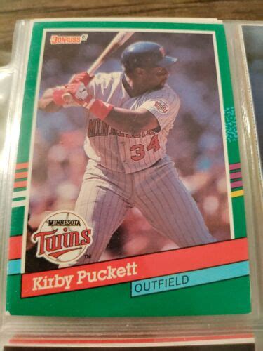 1991 Donruss Kirby Puckett Ultra Rare Error Card No Dot After Inc EBay