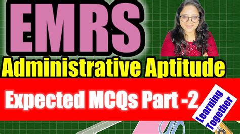 Administrative Aptitude Expected MCQs Hostel Warden EMRS Emrs