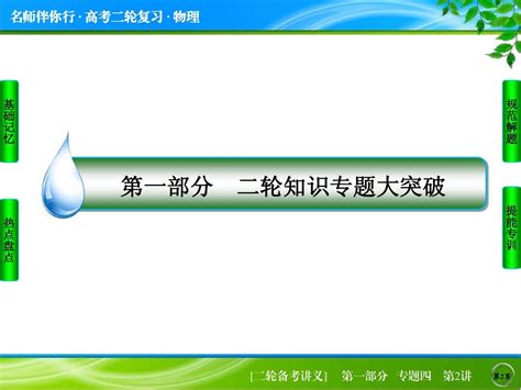 【名师伴你行】2015届高考物理二轮复习专题突破课件：1 4 2磁场、带电粒子在磁场中运动word文档在线阅读与下载无忧文档