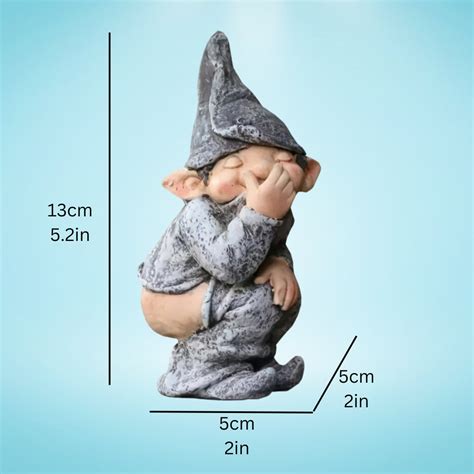 Funny Pooping Elf Statue Pooping Garden Gnome Funny Gnome Garden Statue