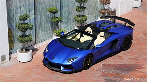 Download Wallpaper 3840x2160 Lamborghini Aventador Roadster Lamborghini Car Blue 4k Uhd 169