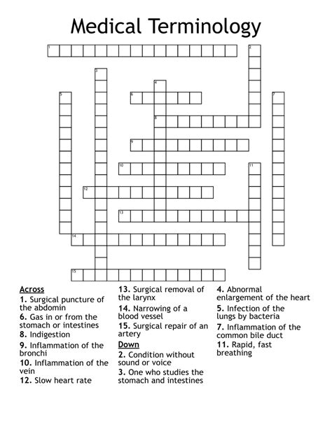 Medical Terminology 2 Worksheet WordMint