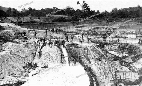 Thailand Labourers Working In An Open Cast Tin Mine Phuket C 1925