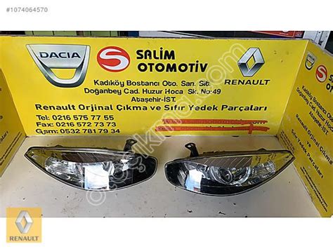 RENAULT FLUENCE SAĞ SOL FAR SIFIR YEDEK PARÇA 2013 2016 Çıkma Yedek