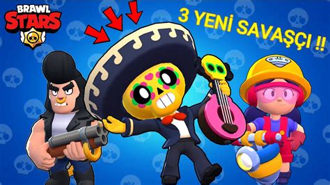 3 SAVAŞÇI BİRDEN ÇIKTI Brawl Stars Karakterler YouTube