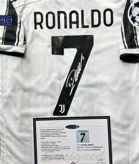 Cristiano Ronaldo SIGNED Juventus Home UCL Signature Etsy