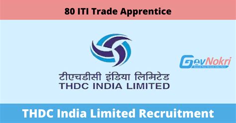 Thdc India Limited Hiring Notification For Post Of Iti Trade