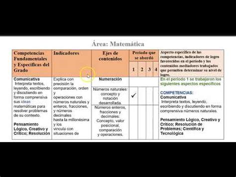 Como llenar los ASPECTOS ESPECÍFICOS del registro de PRIMARIA