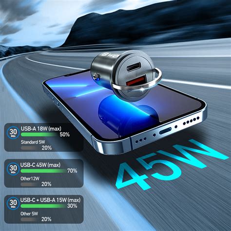 PD+QC 45W Portable Mini Fast Car Charger