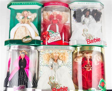 Sold at Auction: Happy Holiday Barbies 1980s - 1990s