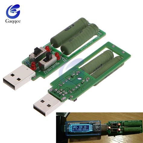 USB мини резистор DC электронная нагрузка с переключателем Регулируемый ...