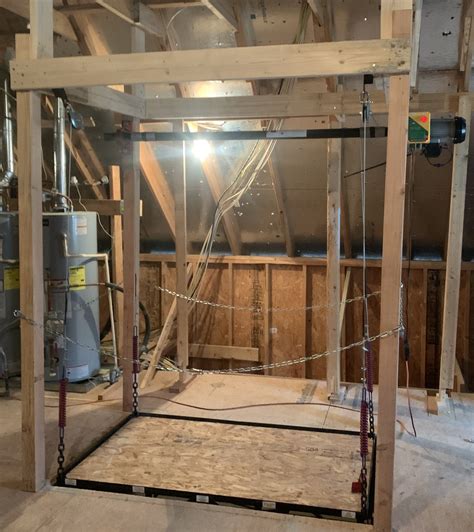 Attic Lift 500xl Lbs Post Style Attic Lift Llc