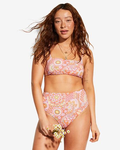 Billabong X Smiley Good Times Zoe Top Crop De Bikini Reversible Para