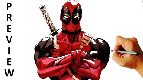 How To Draw Deadpool From Marvel Easy Step By Step Drawing Lesson