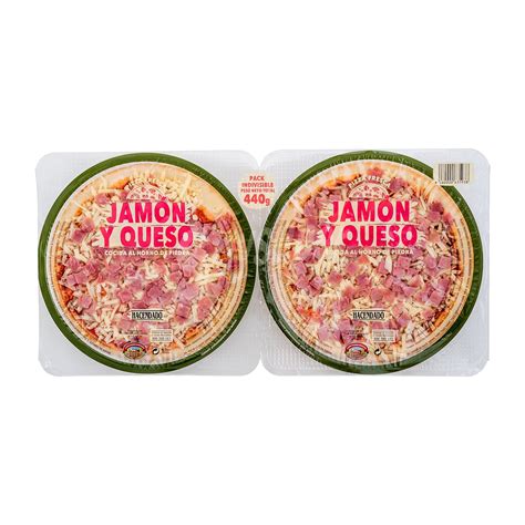 Hacendado Pizza Fresca Jamon York Queso 440 G