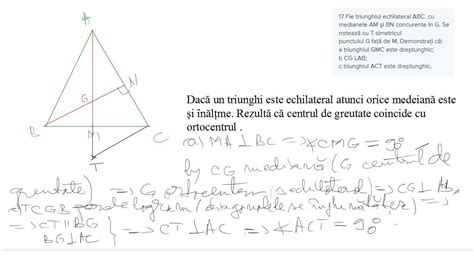 Fie Triunghiul Echilateral Abc Cu Medianele Am I Bn Concurente N