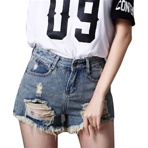 Ripped Holes Jeans Shorts Women Street Fashion Pattern Short Women High