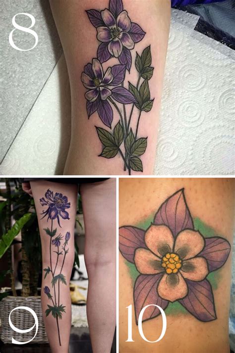 Colorado Columbine Flower Tattoo Ideas Tattoo Glee