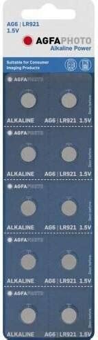 LR921/AG6 10-pak AgfaPhoto knapcellebatteri Alkaline, 1,5V • Pris