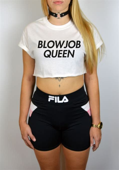 Blowjob Queen Tie Dye Crop Top Pastel Psychedelic Hipster Indie Goth