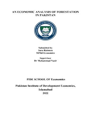 Fillable Online IN PAKISTAN Pakistan Institute Of Development