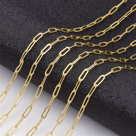 24 Rolls Gold Plated Cable Chain Bulk Cable Chains Etsy