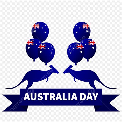 Kangaroo Australia Day Vector Art PNG Australia Day Kangaroo Ribbon