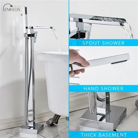 Floor Mounted Bathtub Faucet Set Gold Bath Tub Faucet Hot And Cold Water Shower Bathtub Mixer