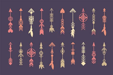 Tribal arrow set. 12732754 Vector Art at Vecteezy