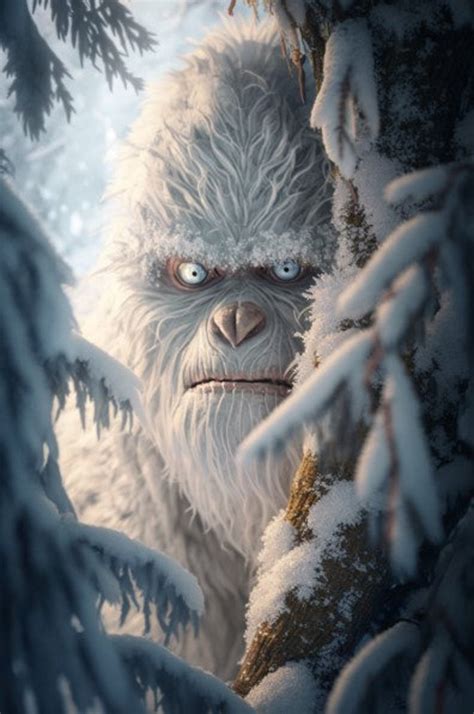 Yeti Abominable Snowman Affiche Art Prints Printable Art Wall