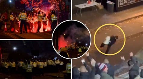 Wild Footage Emerges Of The Legia Warsaw Fans Outside Villa Park