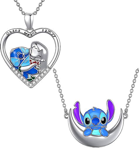 Bjperfms Collier Stitch Pendentif Stitch Pcs Bijoux Stitch Lilo Et