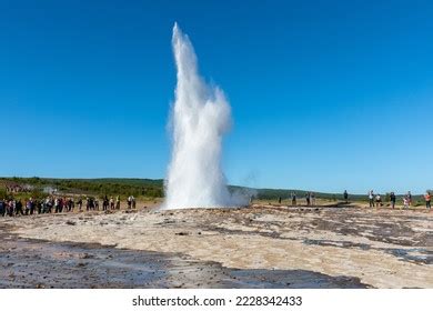 Iceland 06262017 Photography Eruption Geyser Iceland Stock Photo ...