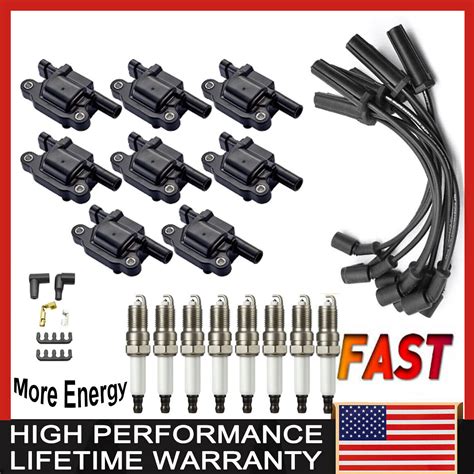 8 Ignition Coil Spark Plug Wire For Chevy Silverado 1500 Tahoe Camaro Gmc Uf413 Ebay