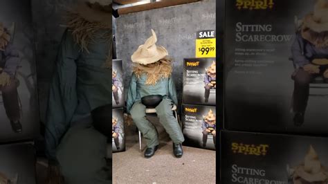 My Daughter Is Scared Spirit Halloween Sitting Scarecrow Animatronic Prop Youtube Shorts 4k