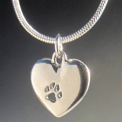 Paw Prints My Heart Necklace - Etsy