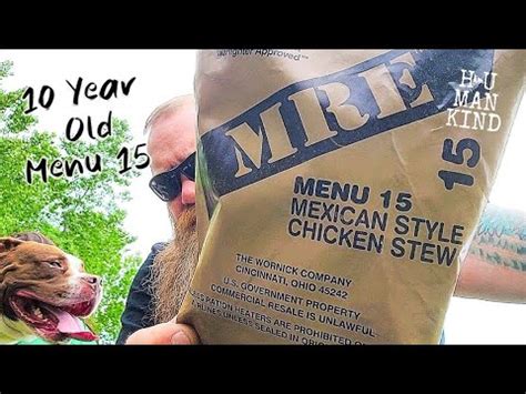 Mre Menu Mexican Style Chicken Stew Throwback Taste Test Year